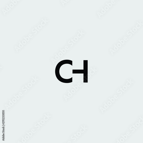 Obraz na płótnie CH letter logo icon vector Free w salonie