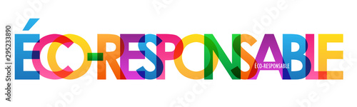 Bannière typographique vecteur ÉCO-RESPONSABLE
