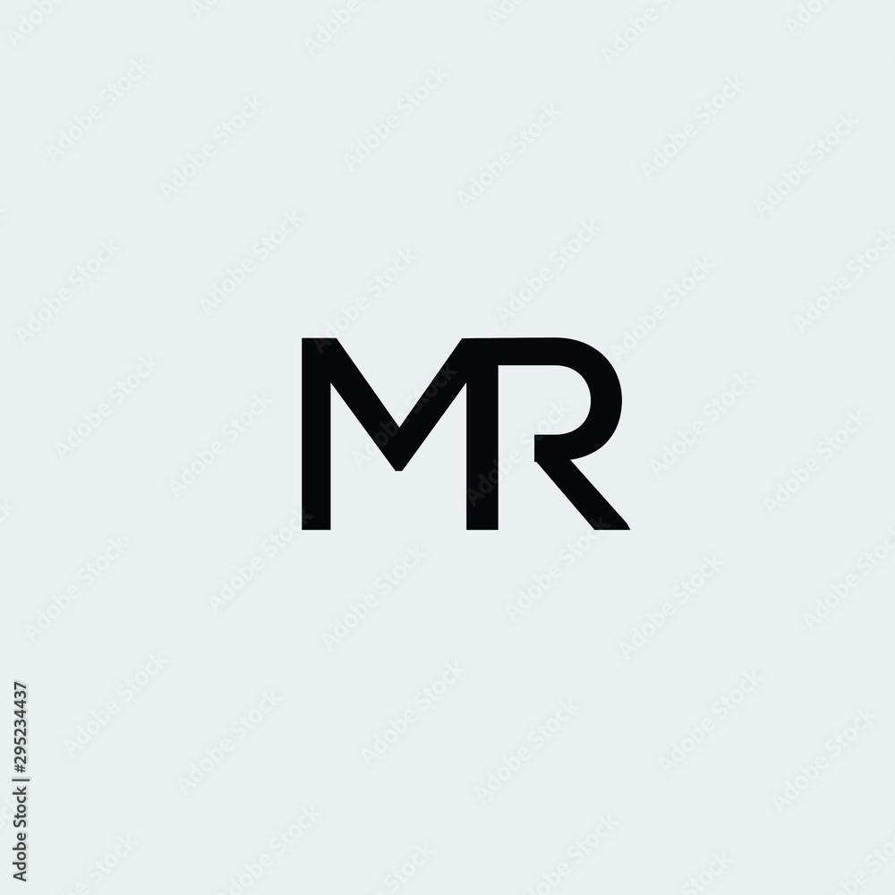 M and R letters creative logo vector M and R letters creative logo vector