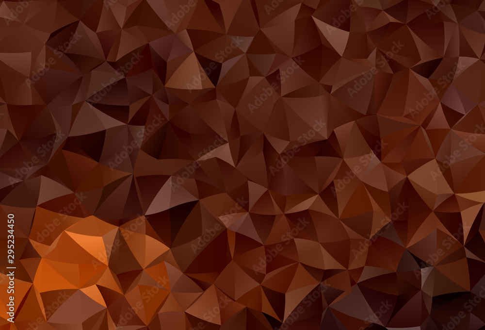 Fototapeta premium Dark Red vector shining triangular layout.