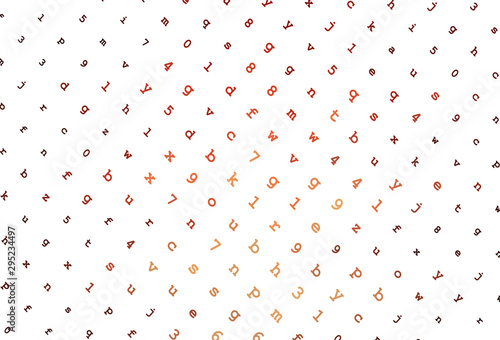 Light Red, Yellow vector pattern with ABC symbols.