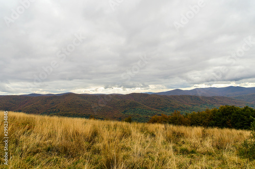 Panorama z połoniny Wetlińskiej Bieszczady