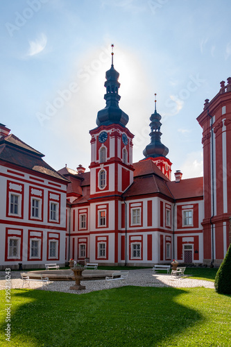 Museum and Gallery of the Northern Pilsen Region at Marianska Tynice. It is a former pilgrimage destination in Bohemia, now the Czech Republic, with the Baroque Church built 18th century. Týnec, CZE