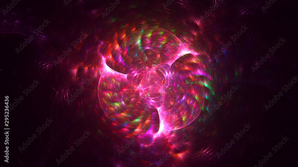 Fototapeta premium 3D rendering abstract colorful fractal light background