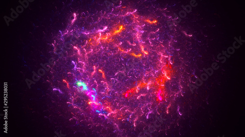 Fototapeta Naklejka Na Ścianę i Meble -  3D rendering abstract colorful fractal light background