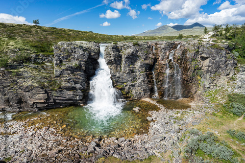 Wasserfall Storulfossen im Nationalpark Rondane  Norwegen