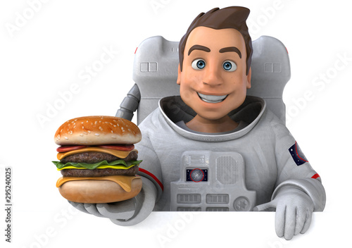 Fototapeta Naklejka Na Ścianę i Meble -  Fun astronaut - 3D Illustration