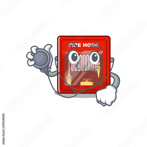 Doctor fire hose cabinet on the mascot