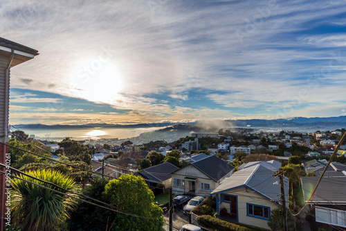 Sunrise over Wellington, New Zealand