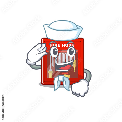 Sailor fire hose cabinet on the mascot