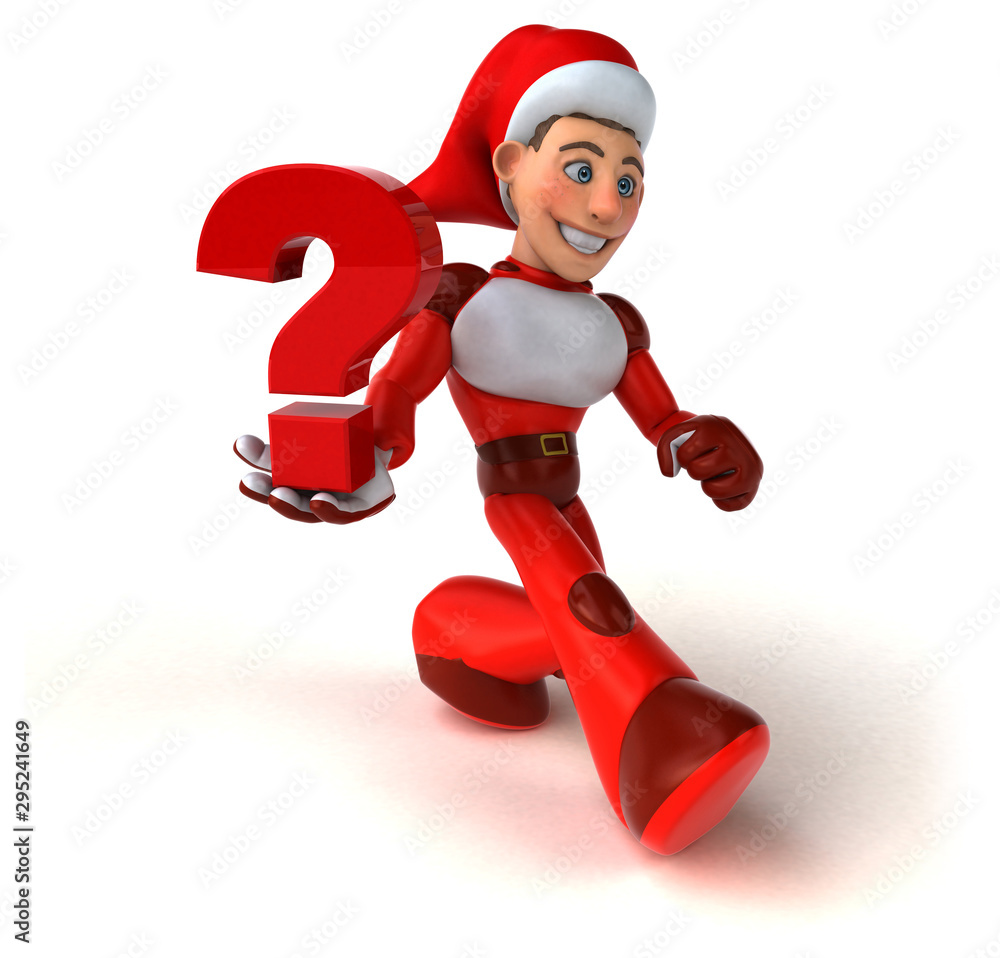 Fun Super Santa Claus - 3D Illustration Fun Super Santa Claus - 3D Illustration
