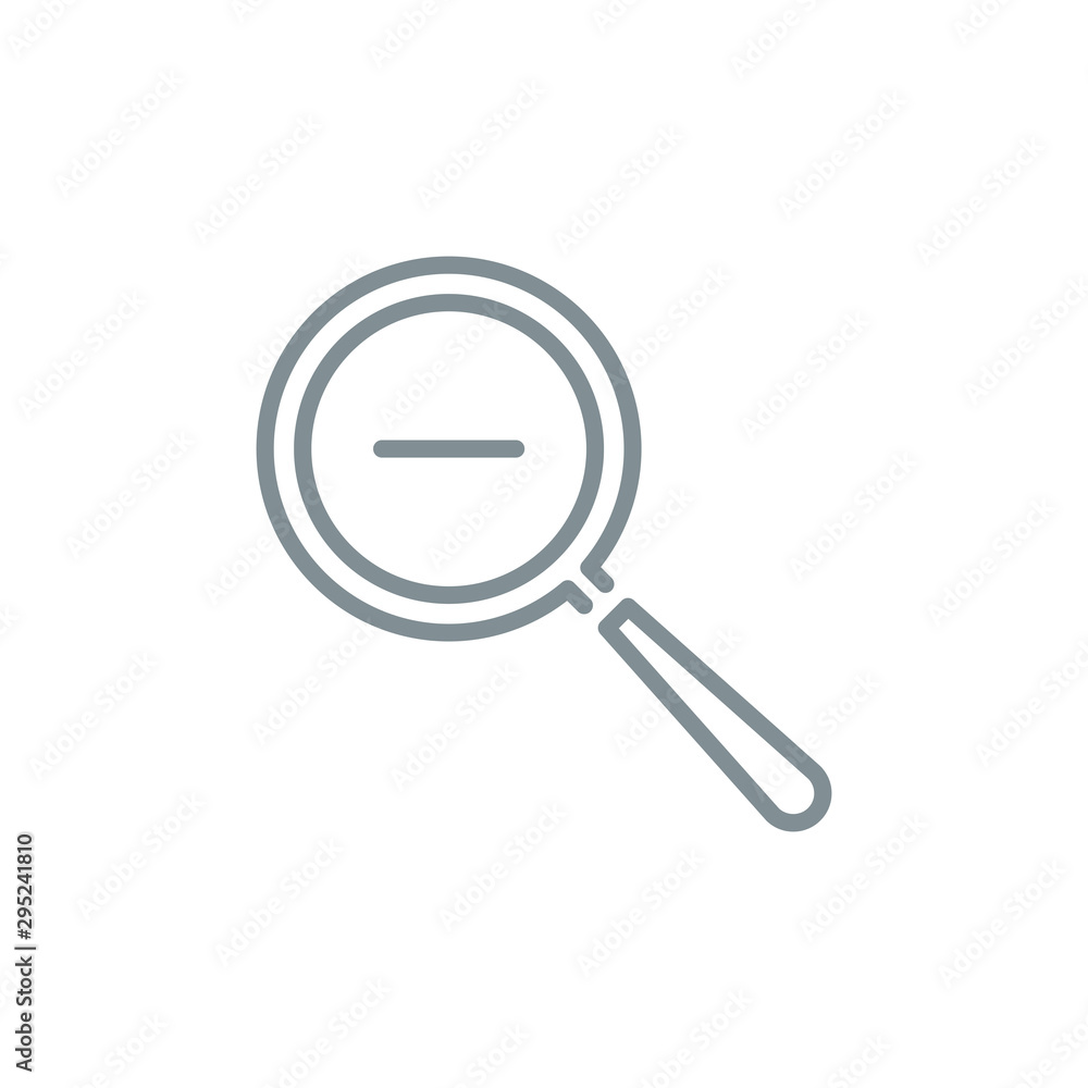 zoom scale with magnifier glass outline flat icon. Single quality outline logo search symbol for web design mobile app. Thin line design logo sign. Loupe zooming lens icon isolated on white background zoom scale with magnifier glass outline flat icon. Single quality outline logo search symbol for web design mobile app. Thin line design logo sign. Loupe zooming lens icon isolated on white background