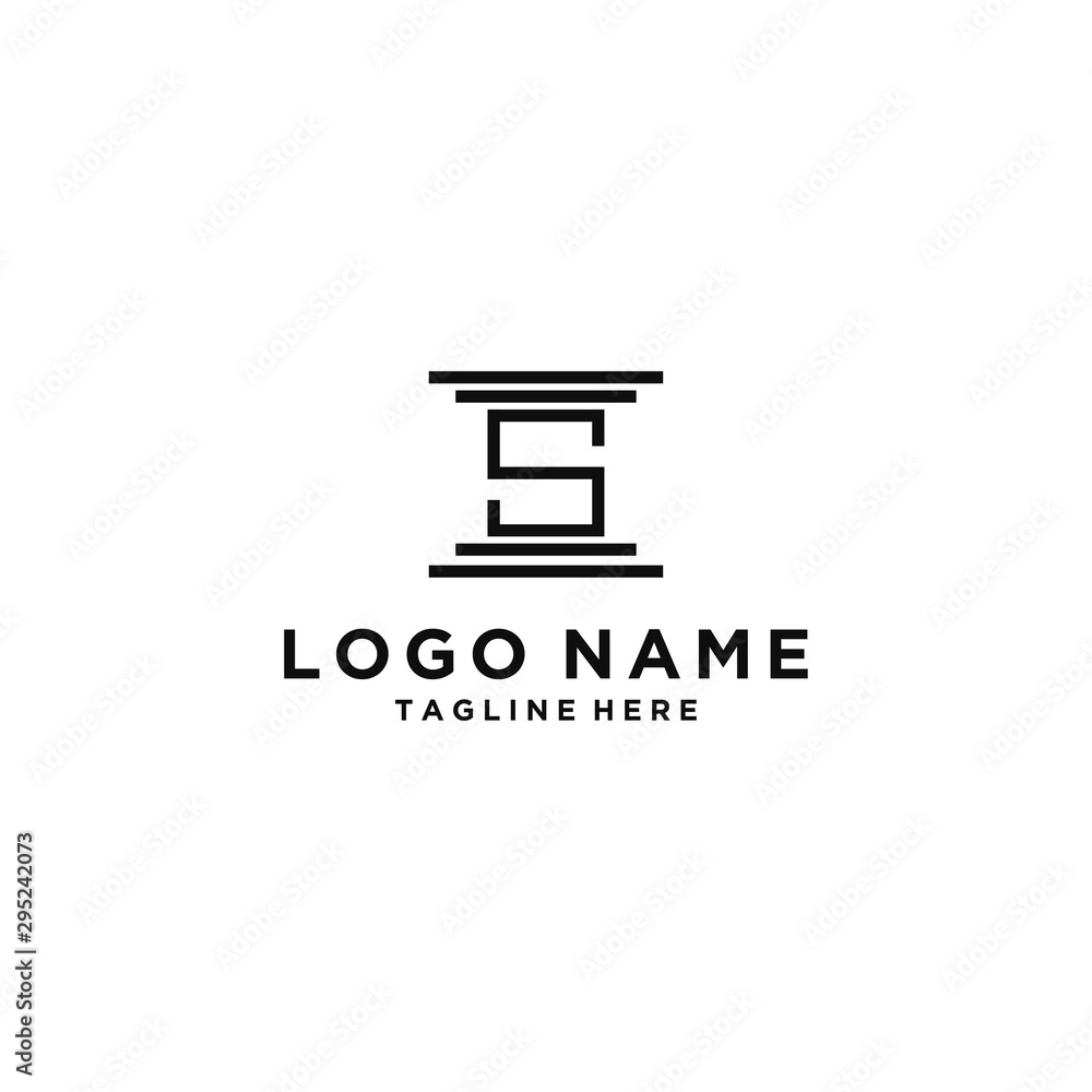 logo design inspiration for companies from the initial letters of the S logo icon. -Vector