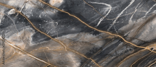 Panel kuchenny z motywem Black marble texture background with golden veins, Black marble natural pattern for background, Abstract black white and gold, Black and yellow marble for ceramic wall and floor tiles.
