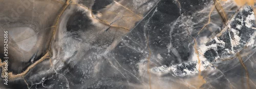 Panel kuchenny z motywem Black marble texture background with golden veins, Black marble natural pattern for background, Abstract black white and gold, Black and yellow marble for ceramic wall and floor tiles.