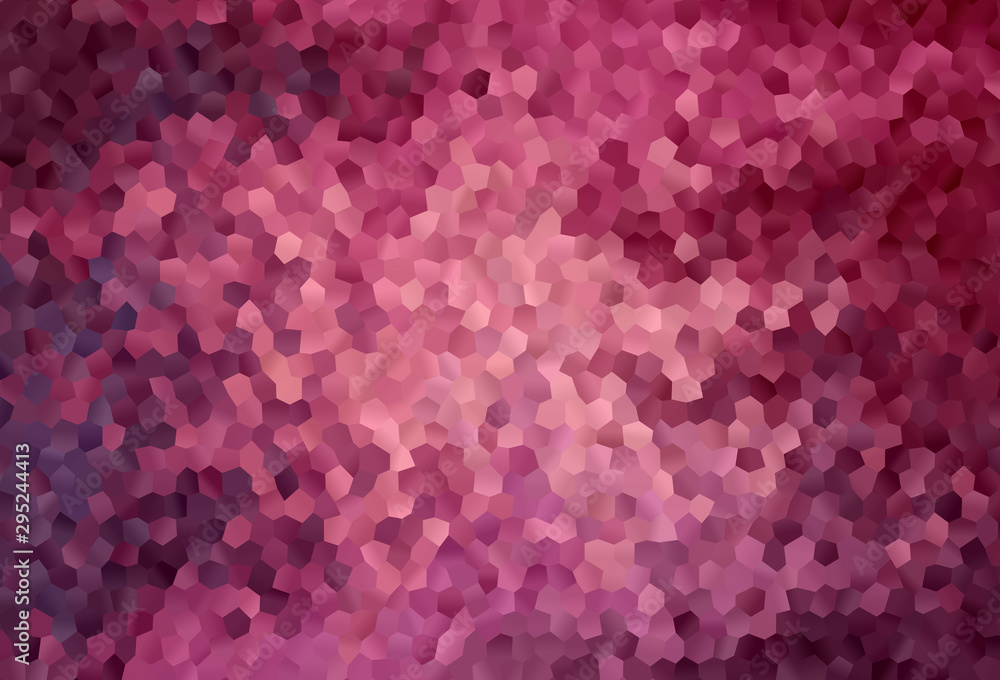 Obraz premium Light Pink vector background with hexagons.