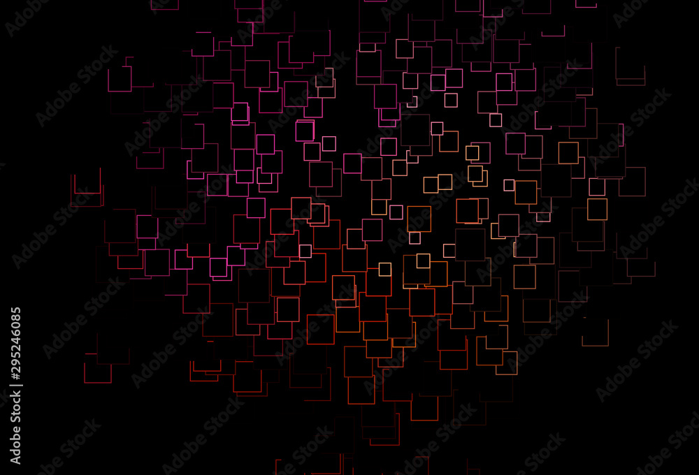 Dark Red, Yellow vector template with crystals, rectangles.