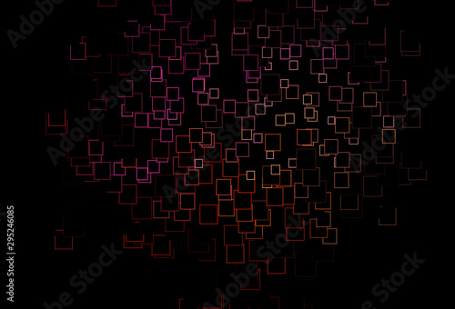 Dark Red, Yellow vector template with crystals, rectangles.
