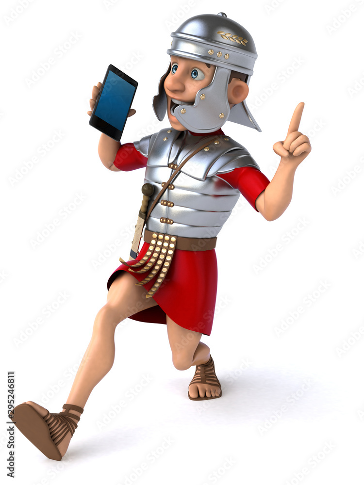 Fun roman soldier - 3D Illustration Fun roman soldier - 3D Illustration