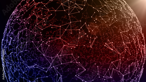 Abstract Background for Production. Polygonal Network Shape Dynamic Gradients. Technology Abstract Geometric Background Plexus. Abstract Decoration 3D Render . Fantasy Technology 