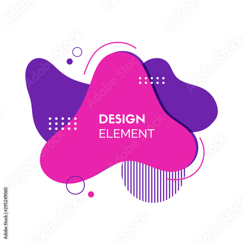 Abstract liquid shape. Vector dynamic fluid elements. Color composition for banners, logo design, landing page