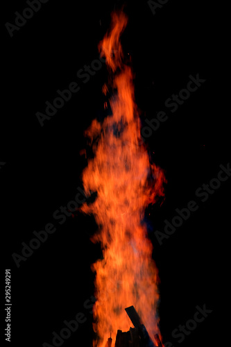 Art of flame on black background. © patanasak