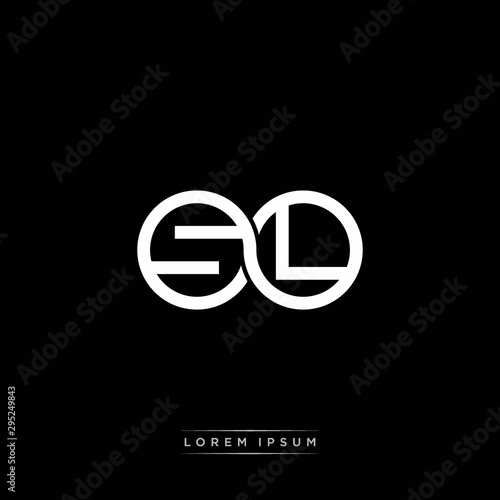 SL initial letter linked circle capital monogram logo modern template silver color version