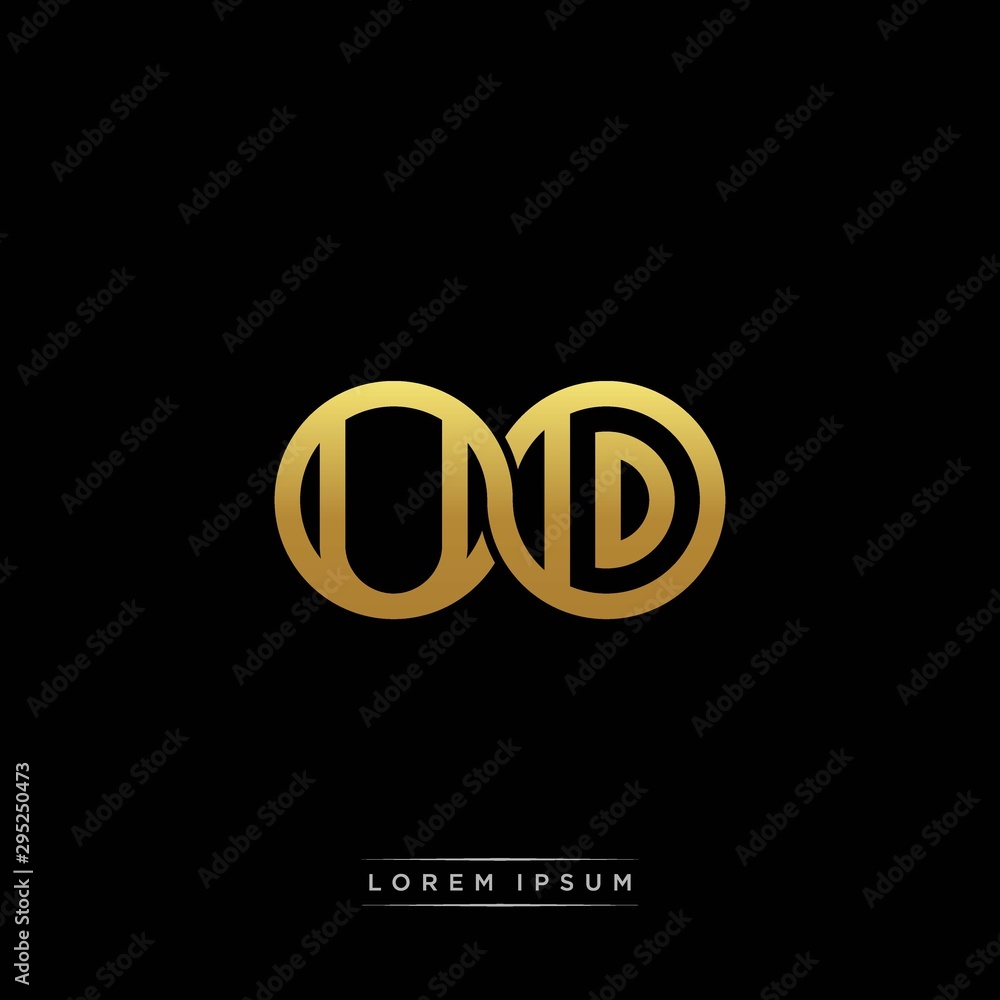 UD initial letter linked circle capital monogram logo modern template silver color version UD initial letter linked circle capital monogram logo modern template silver color version