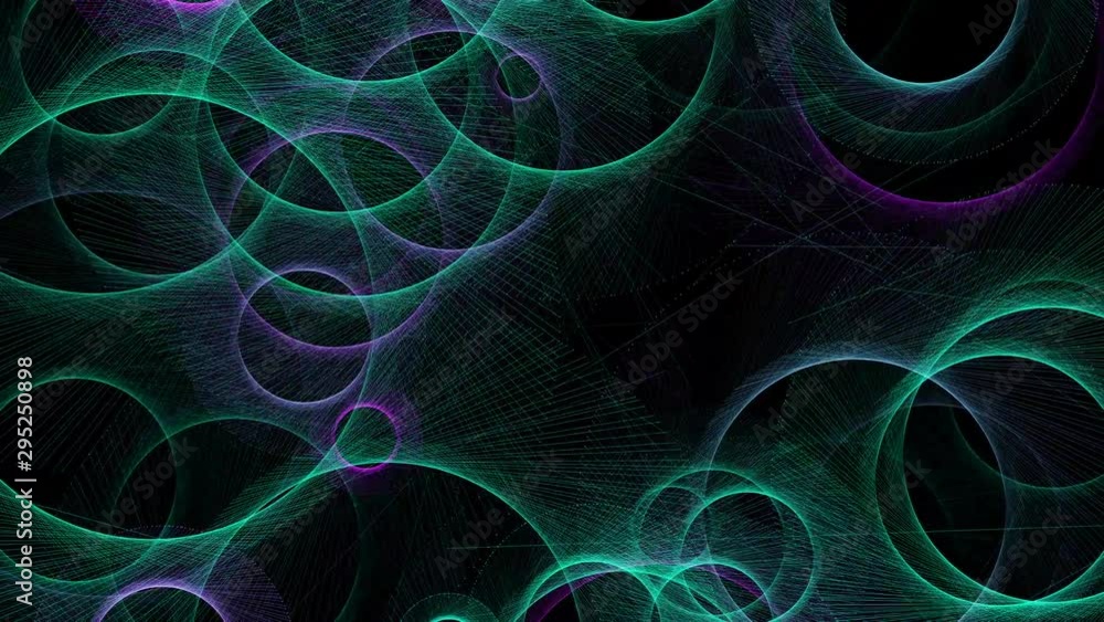 Abstract perfect circles appear and rotate then fade to black Abstract perfect circles appear and rotate then fade to black