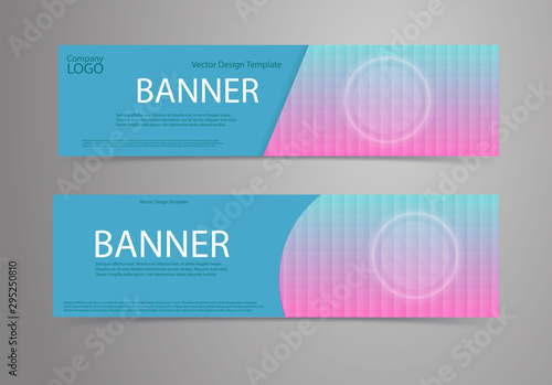 Pair of abstract holographic banners.