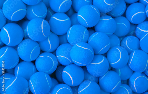 pattern of new blue tennis balls © gargantiopa