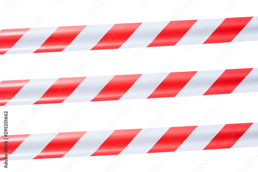 red and white warning tape isolated on white background red and white warning tape isolated on white background