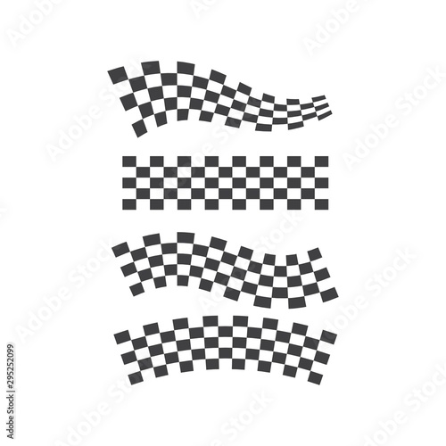 Race flag. Vector icon template
