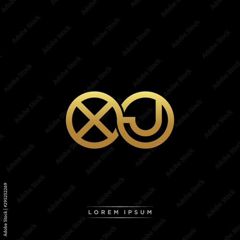 XJ initial letter linked circle capital monogram logo modern template silver color version XJ initial letter linked circle capital monogram logo modern template silver color version