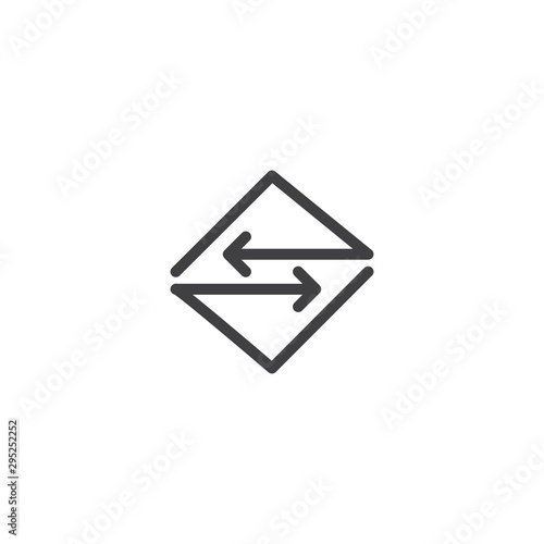 Free Download Exchange, transfer, sync, direction arrow. Vector icon template - GFXLoad