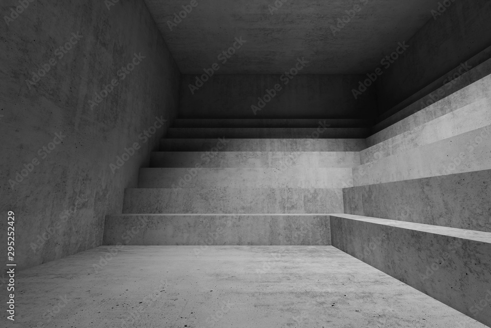 Abstract empty concrete room interior 3d Abstract empty concrete room interior 3d