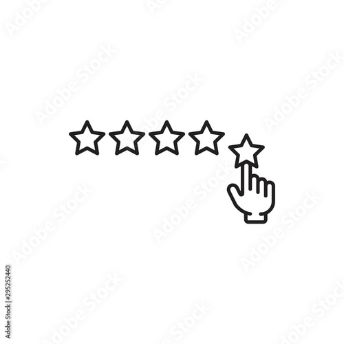 Customer review, feedback star. Vector icon template