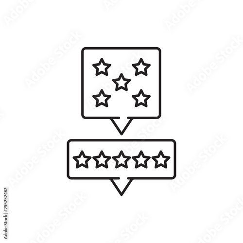 Customer review, feedback star. Vector icon template