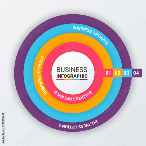 Simple Modern Infographics Template. Vector infographic element. - Vector