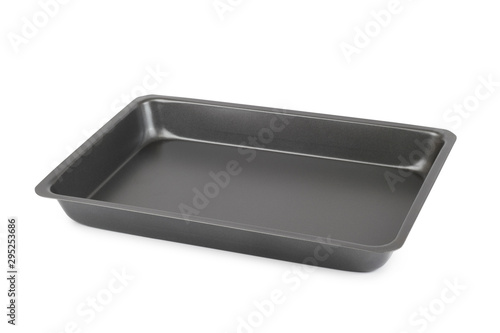 Baking tray on white background.