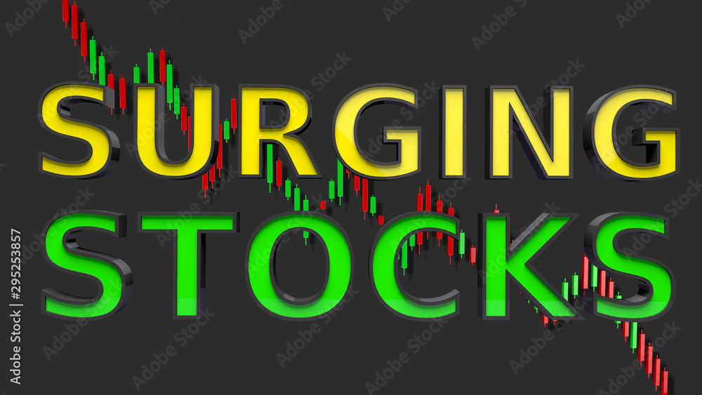 Surging Stocks Reccession Crisis Market Panic Concept 3D Illustration