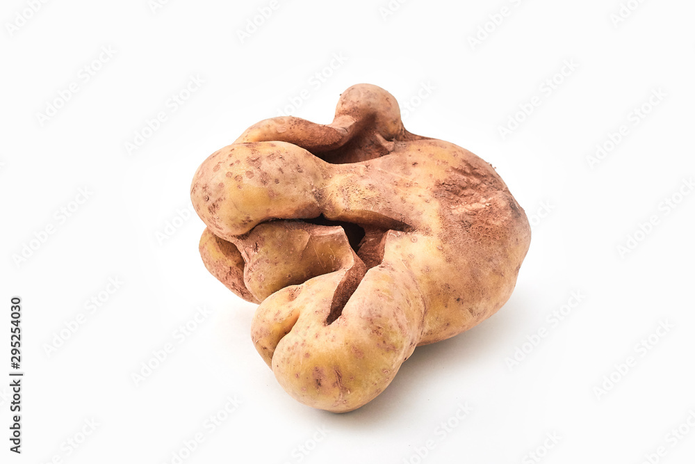 ugly potato isolated on a white background ugly potato isolated on a white background