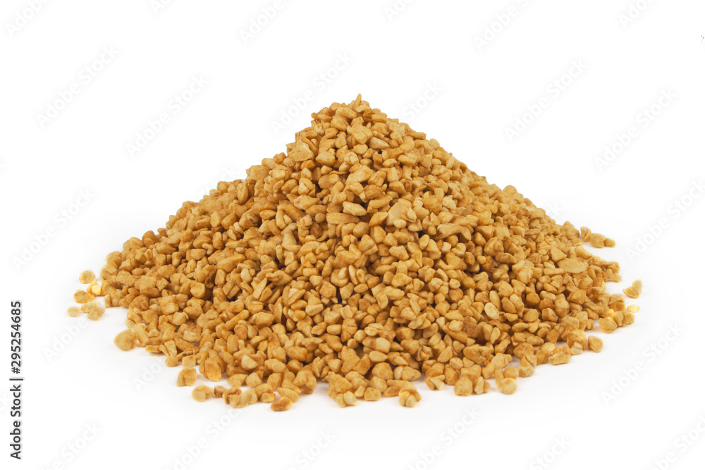Peanut caramelized pile on white background. Peanut caramelized pile on white background.