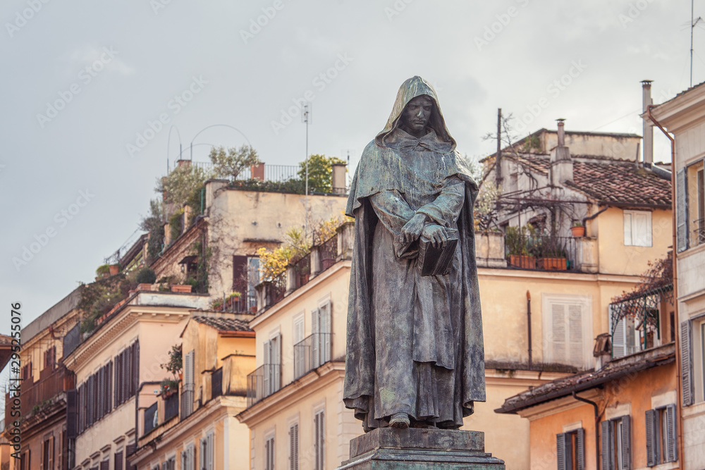 Statue of Giordano Bruno erected at Campo de' Fiori in Rome