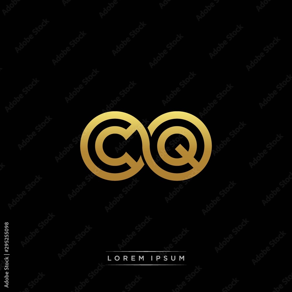 CQ initial letter linked circle capital monogram logo modern template silver color version CQ initial letter linked circle capital monogram logo modern template silver color version