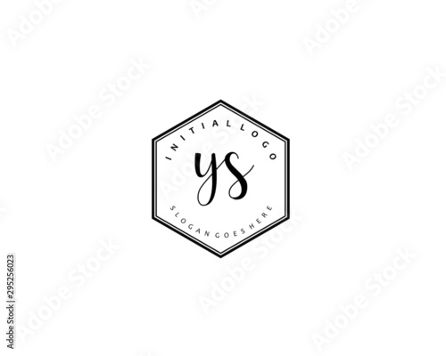 YS Initial handwriting logo vector