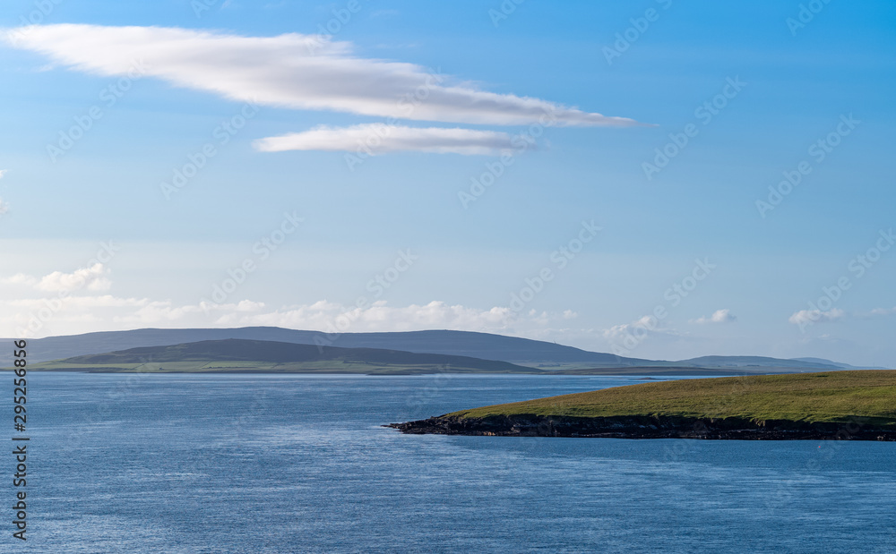Orkney charming seascape at sunset