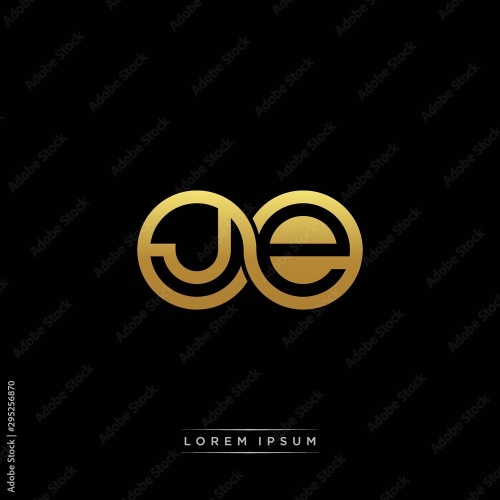 Vecteur Stock JE initial letter linked circle capital monogram logo ...
