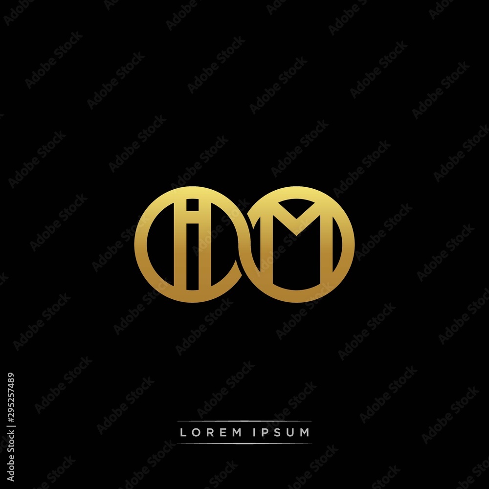 IM initial letter linked circle capital monogram logo modern template silver color version IM initial letter linked circle capital monogram logo modern template silver color version