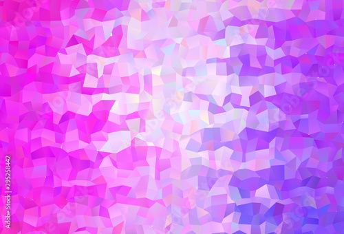 Dark Pink vector gradient triangles texture.